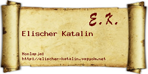 Elischer Katalin névjegykártya